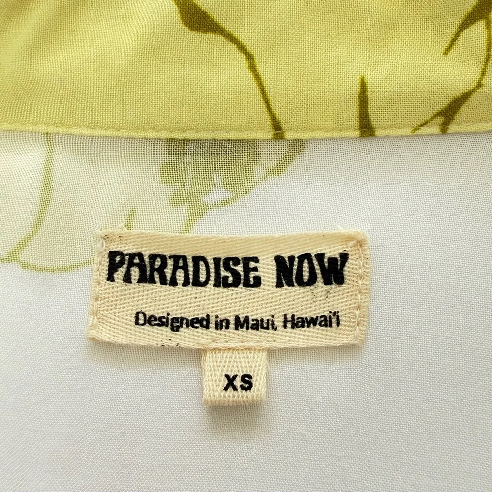 Paradise Now Hawaii XS Vintage Plumeria Button Down Maxi Dress NWOT - Picture 5 of 6